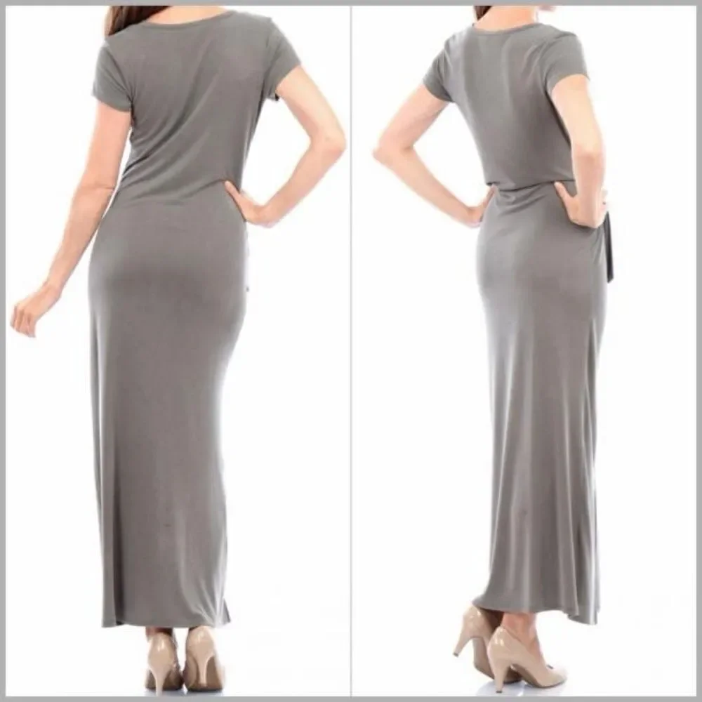 Modal Side Knot Maxi Dress - Picture 3 of 4